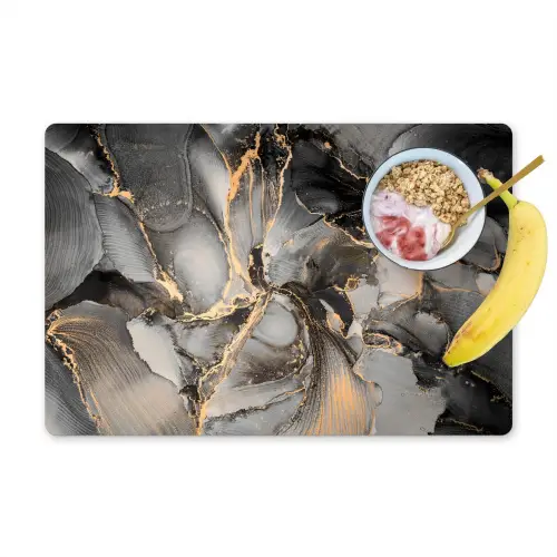 Grijs - Luxe  - Goud - Marmer Placemat vinyl groot -zzzproduct_Kitchenyeah-website