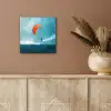 Kitesurfer - Oranje - Zee - Lucht aluminium wit klein -sfeer4