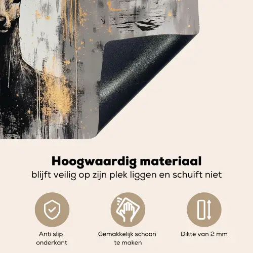 Abstract - Hert - Gewei - Goud Inductie beschemer met haakjes klein -ky-onderkant-nl