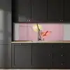 Bloemen - Anthuriums - Geel - Roze keuken achterwand 2 middel -sfeer1