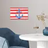 Anker - Verfspatten - Rood - Blauw poster papier klein -sfeer3