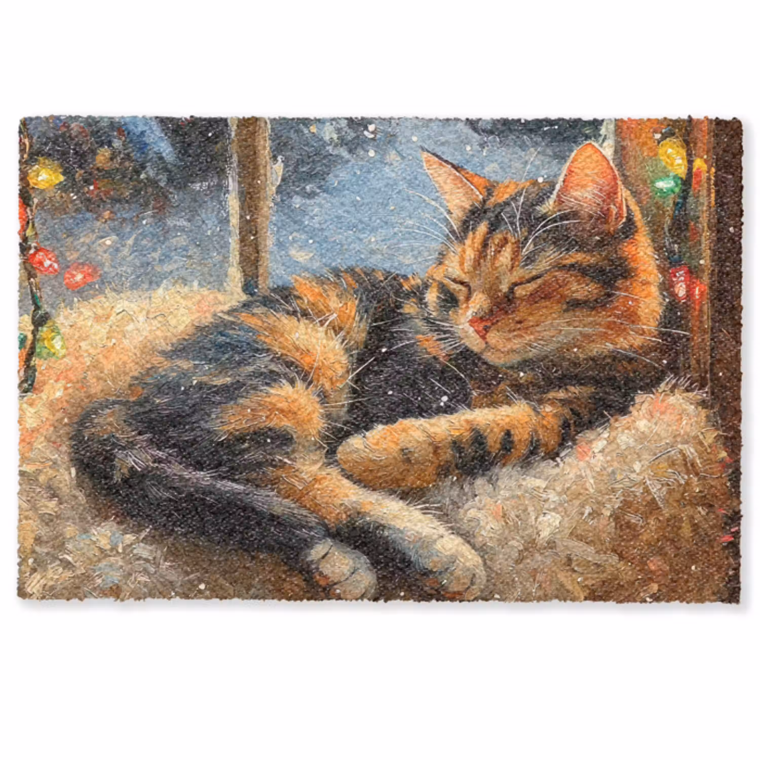 Kat - Kerst - Winter - Dier Deurmat klein -zkaufland3d