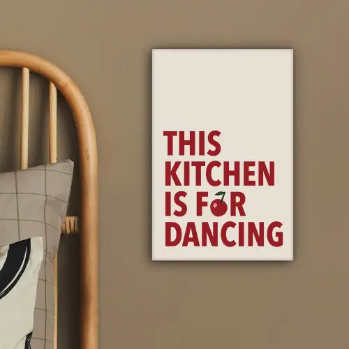 Rood - Quote - Kersen canvas 2cm klein -sfeer3