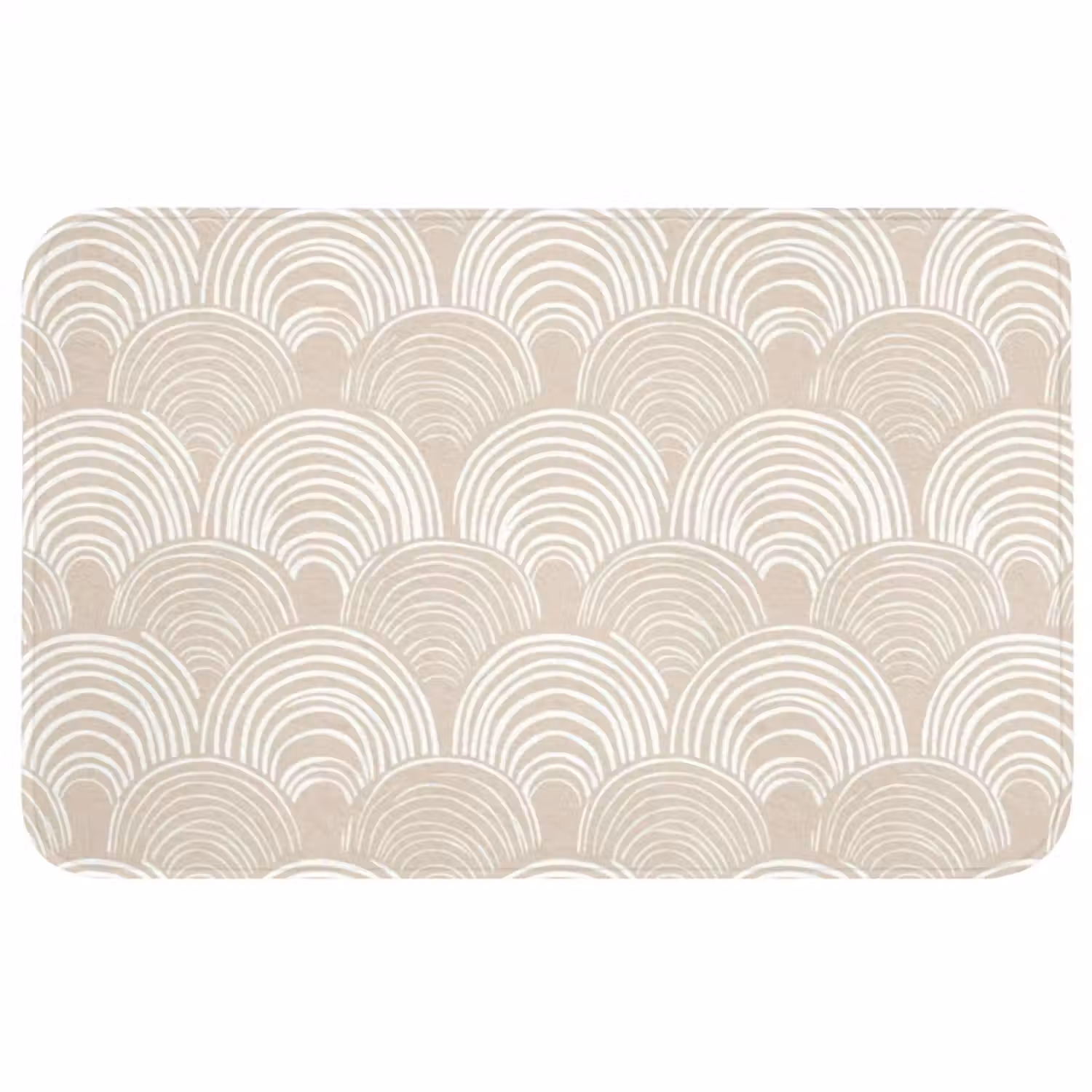 Badmat - Golven - Structuur - Beige