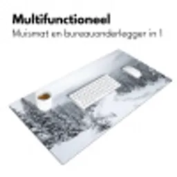 Rivier - Bevroren - Landschap - Winter Muismat XXL klein -sfeer4