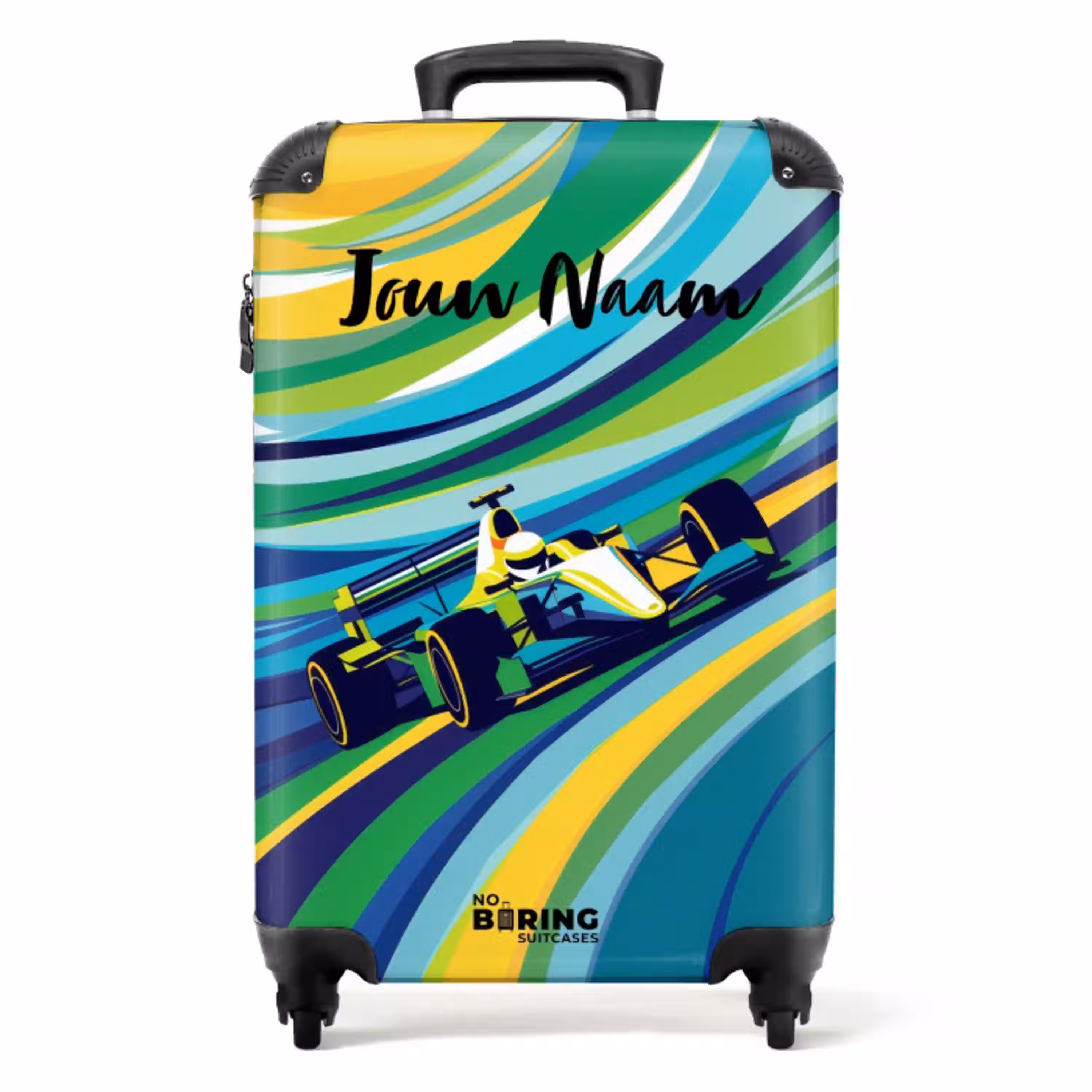 Retro racer NBS - Handbagage koffer - Kinderen Unisex middel -productfoto_recht