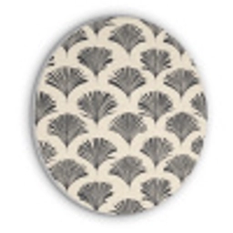 Waaiers - Botanisch - Zwart - Beige Akoestische PET Vilt - Rond klein 838 -3d