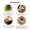 Strepen - Modern - Kleurrijk Inductie beschermer vinyl 3mm klein -zzzzzzz-td-werking