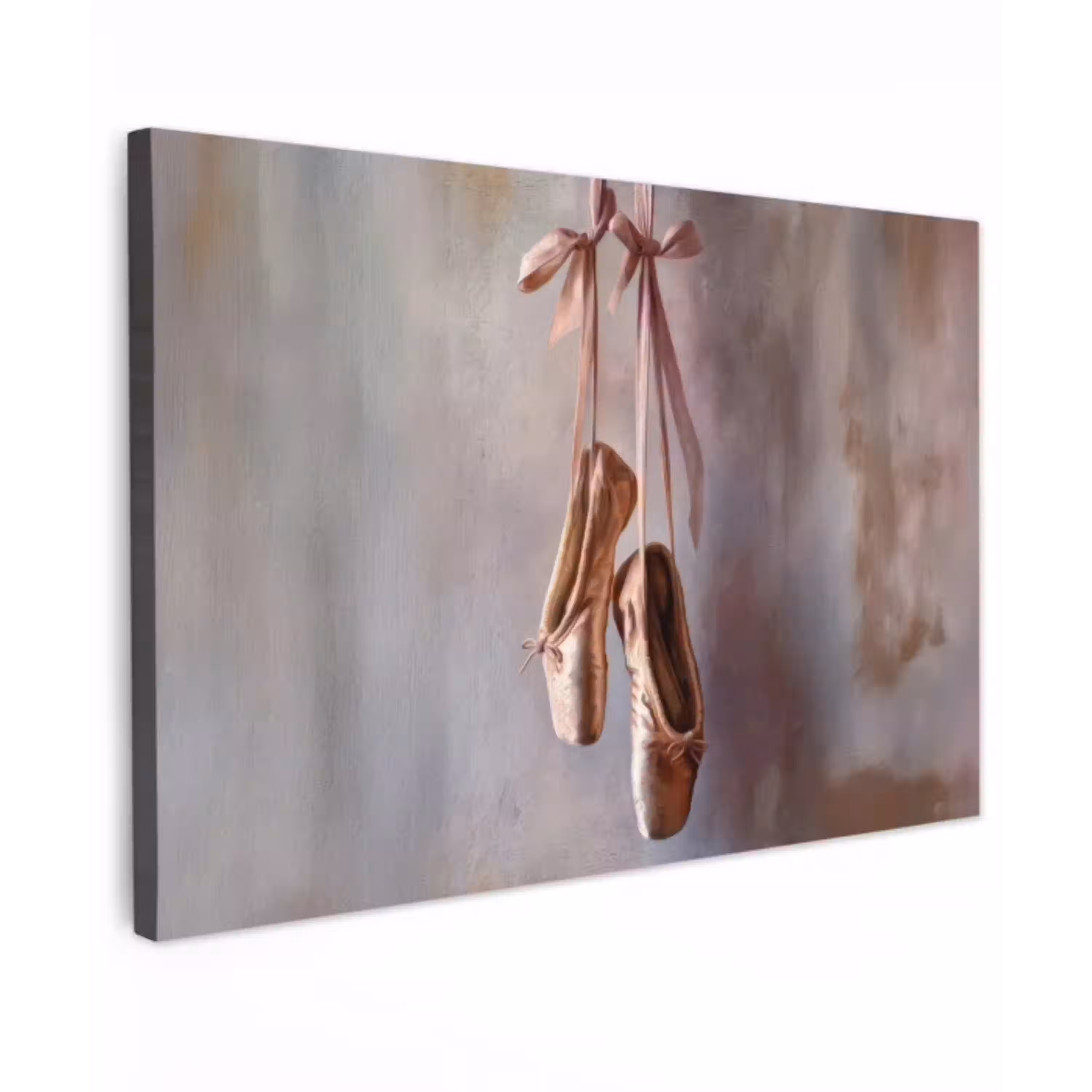Balletschoenen - Satijn - Aardetinten canvas 2cm klein -z3d