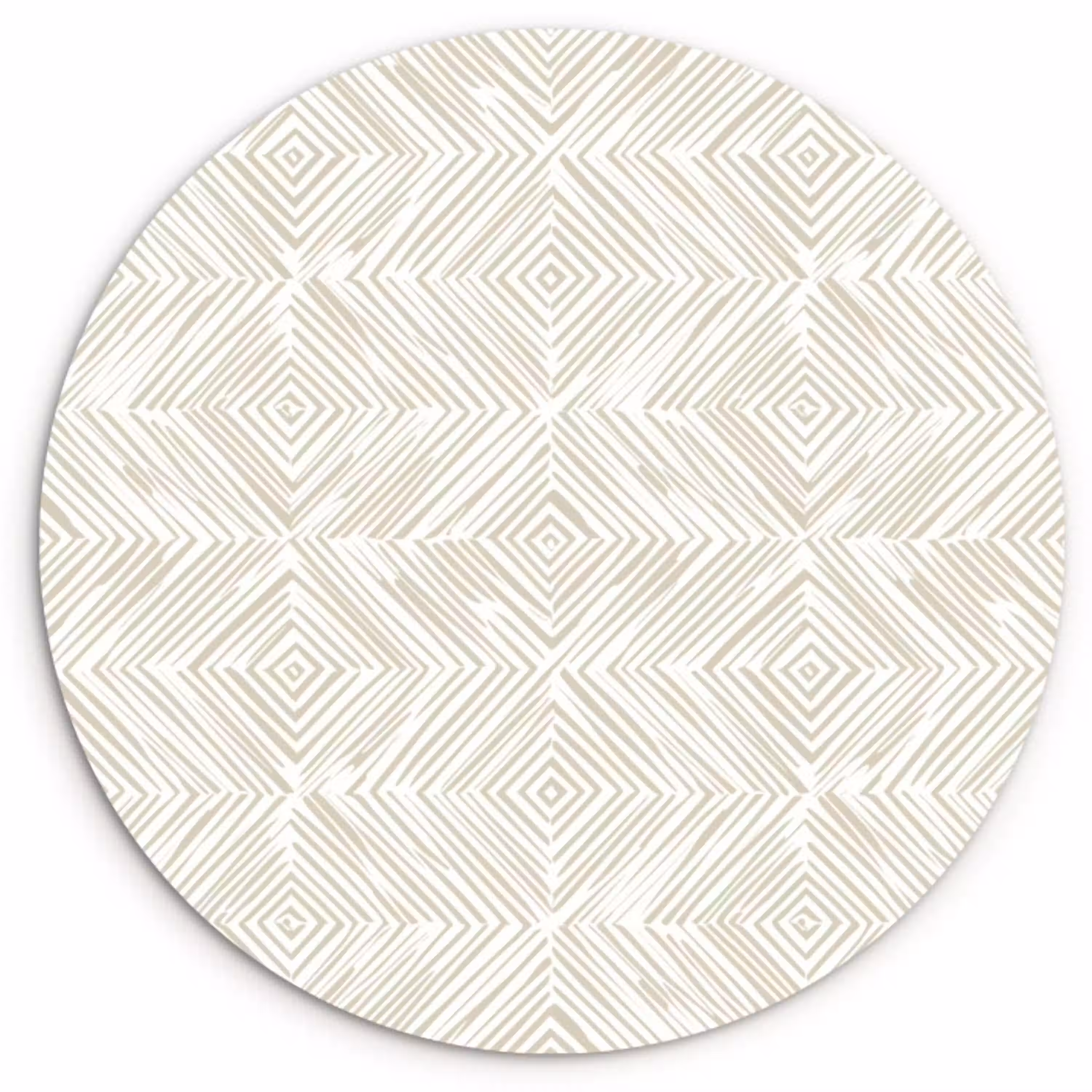 Abstract - Ruiten - Beige Wandcirkel kunststof plaat 5mm dik klein 188 -3d