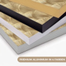 Patroon - Waaier -  Goud Textielframe zwart klein 947 -USP_kleurenDE