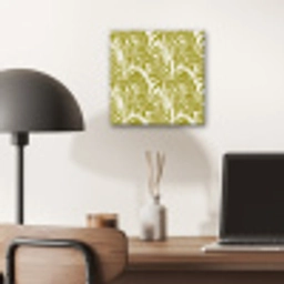 Palmblad - Patroon - Groen aluminium wit klein 46 -sfeer5