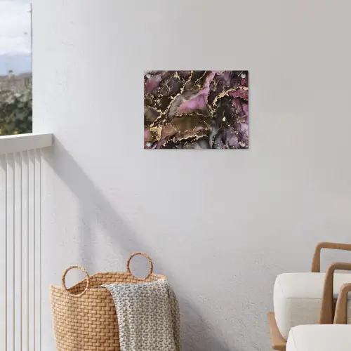 Marmer - Gold - Steen - Abstract tuinposter los doek klein -sfeer8