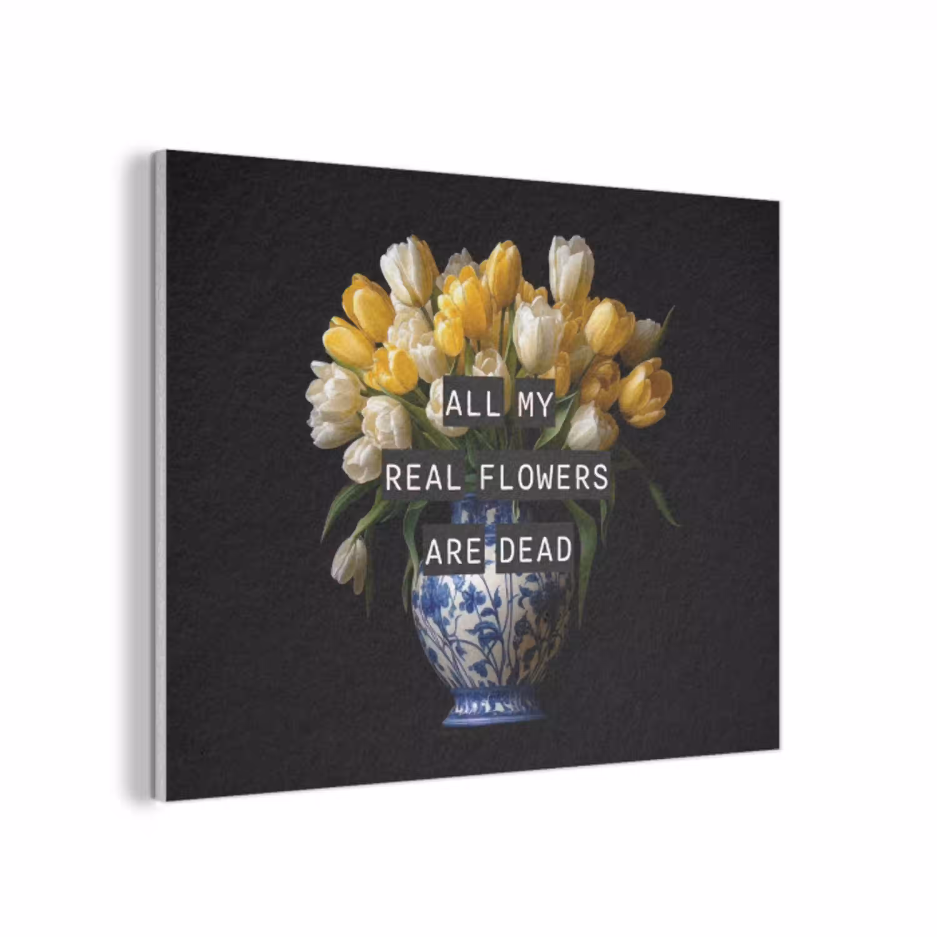 Quotes - Bloem - Tulp - Geel PET vilt klein -3d