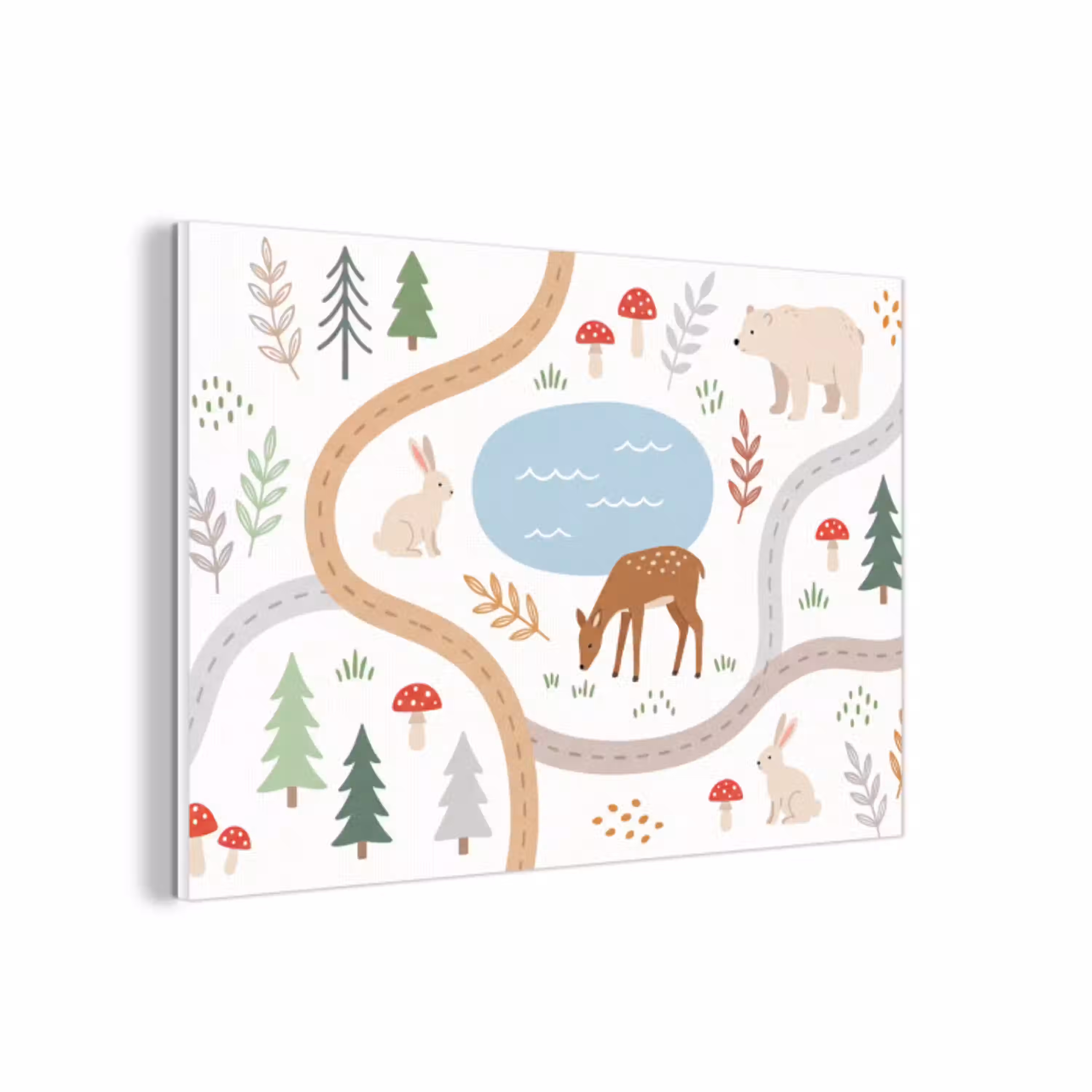 Dieren - Bos - Illustratie forex 5mm xxl -3d