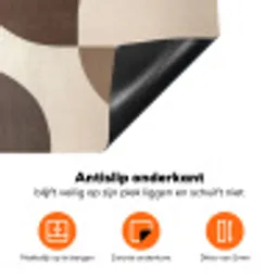 Geometrisch - Geweven structuur - Modern Inductie beschermer vinyl 3mm klein -zzzzzzz-td-onderkant