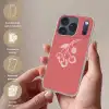 Lijnillustratie - Kersen - Tak - Wit Telefoonhoesje iPhone 17 Pro klein -sfeer3_NL