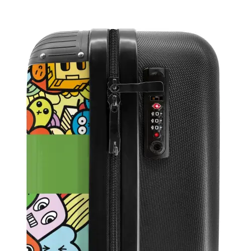 Schattige Beestjes in Stad NBS - Handbagage koffer - Kinderen Unisex middel -slot