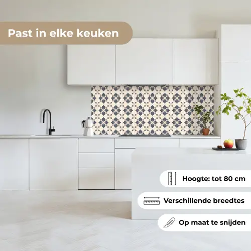 Bladvorm - Klassiek - Kleurrijk keuken achterwand 2 middel 871 -sfeer4_NL