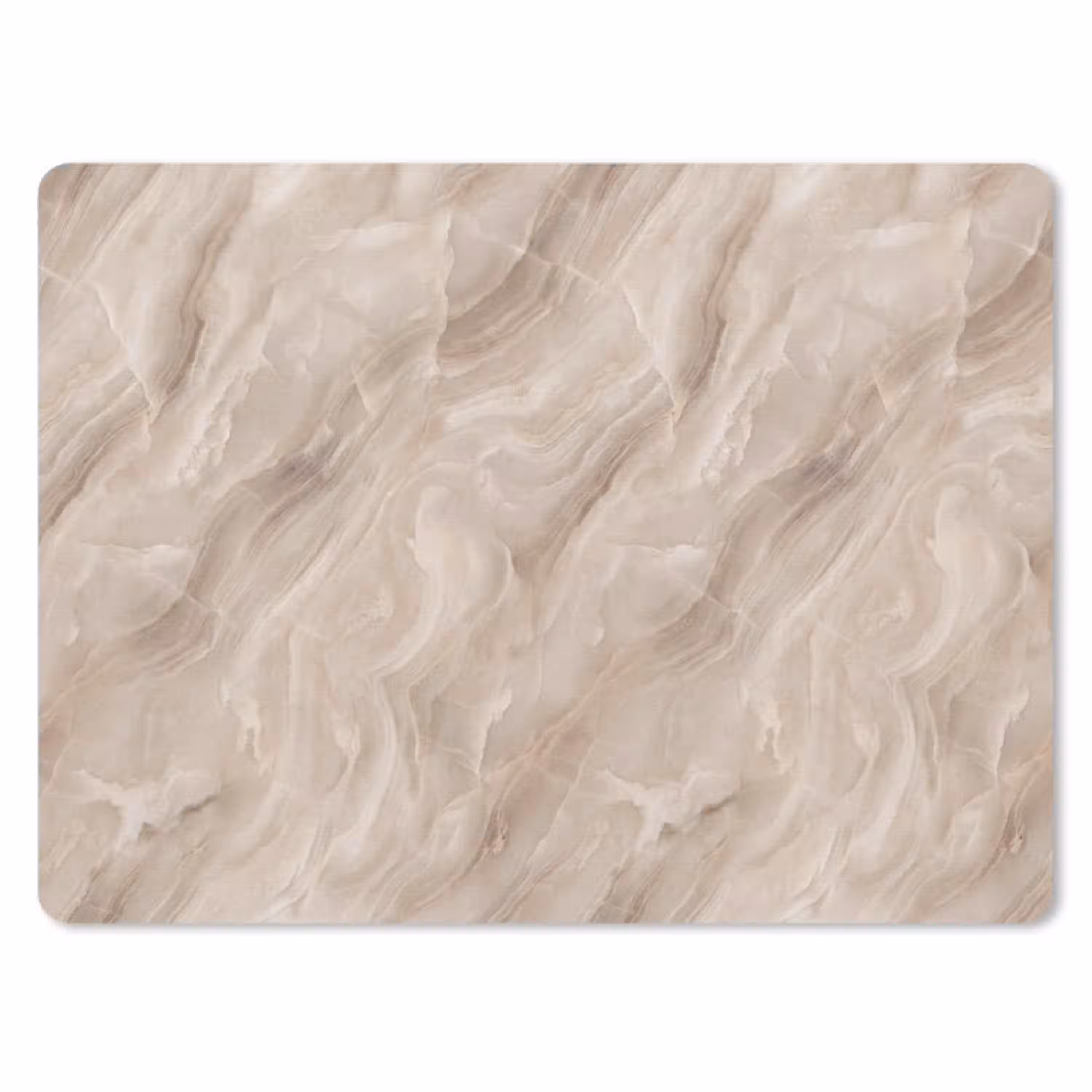 Steen - Golvend - Abstract - Beige muismat rubber klein -3d