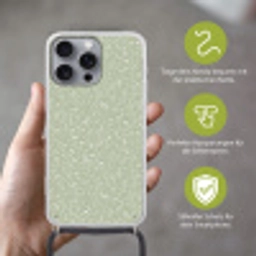 Bloemen - Patroon - Groen Hoesje iPhone 16 Pro Max met koord klein 804 -sfeer2_DE