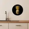 Ananas - Zwart - Goud - Luxe KitchenYeah - Keuken - Wandcirkel Forex klein -sfeer3