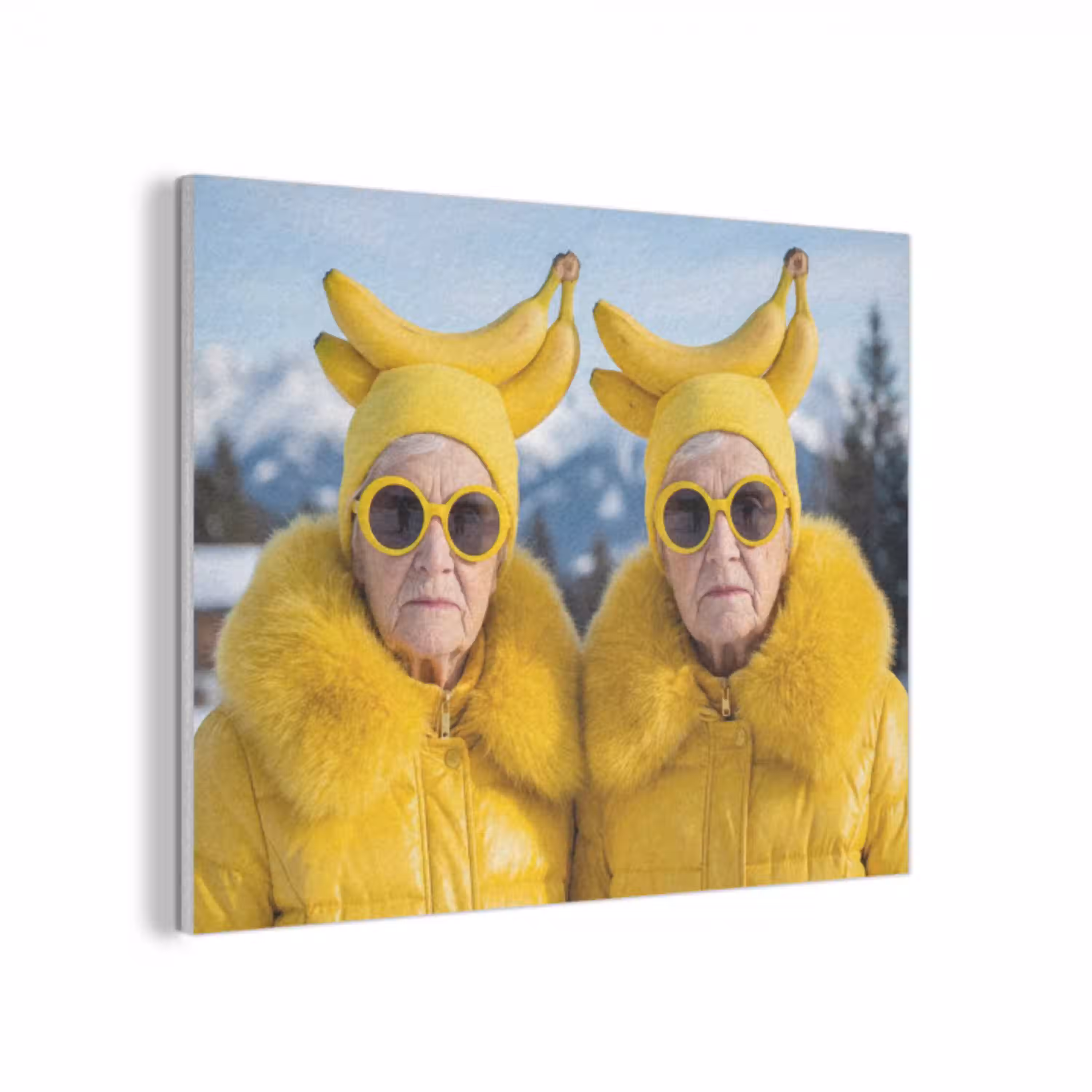 Vrouwen - Bananen - Geel PET vilt klein -3d