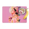 Vrouw - Bloemen - Paars - Abstract Placemat vinyl groot -zzzproduct_Kitchenyeah-website