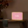 Roze - Gestreept - Belle Light Box met kabel (Tafellamp) klein -sfeer4