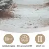 Bos - Winter - Bomen - Natuur - Pad - Sneeuw Akoestische PET Vilt - Rond klein -closeup_NL