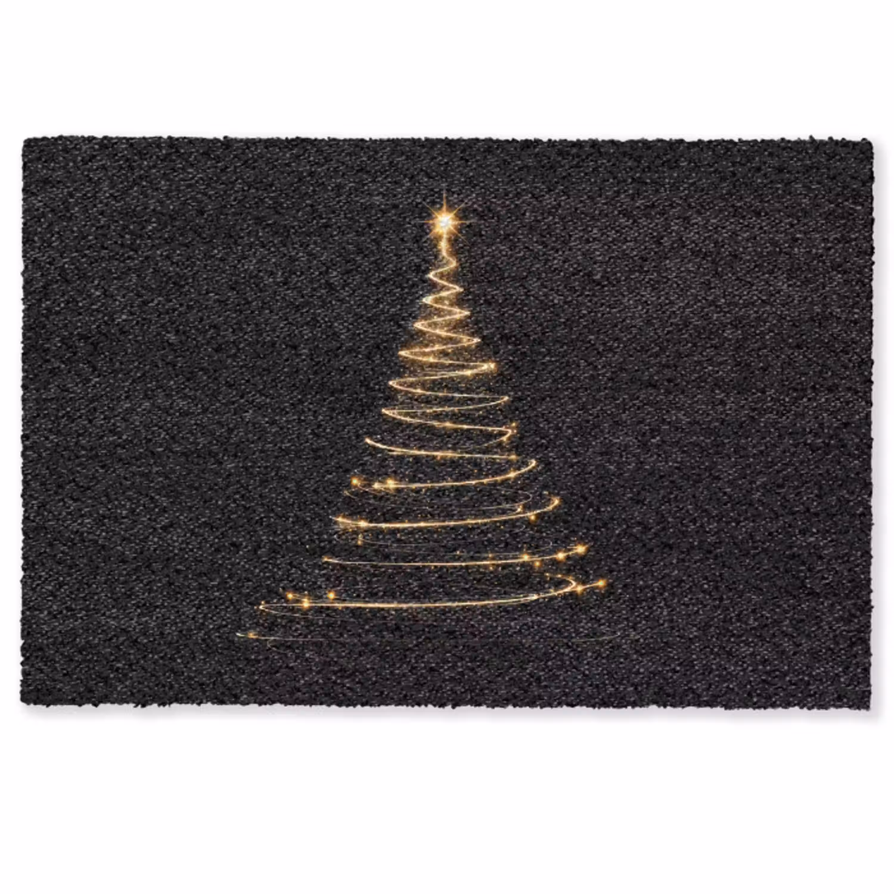 Magisch - Kerstboom - Lichtspiralen - Zwart Deurmat klein -zkaufland3d
