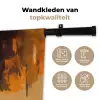 Tijger - Geschilderd - Oranje - Penseelstreken Wandkleed katoen klein -sfeer2