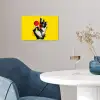 Hand - Rode cirkel - Geel poster papier klein -sfeer3