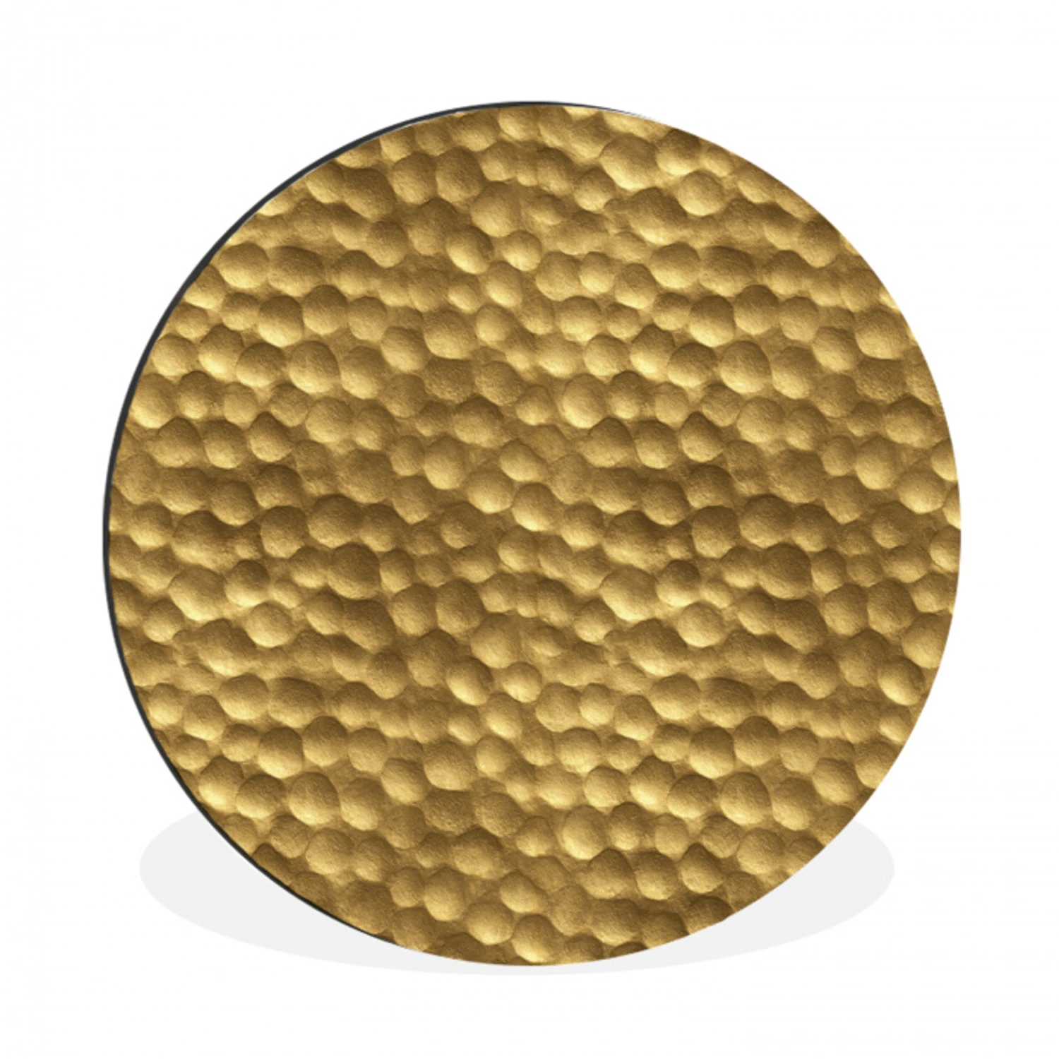 Metaal - Dynamisch - Goud Wandcirkel aluminium klein 190 -3d