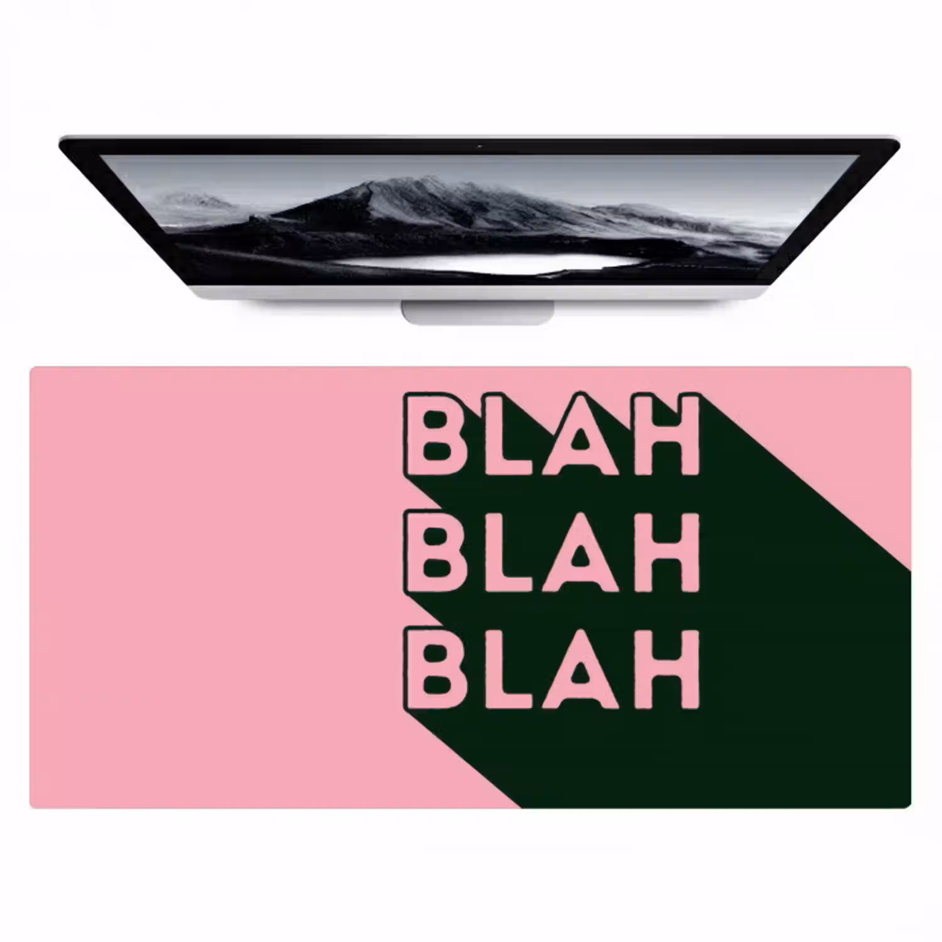 Tekst - Grafisch - Groen - Schaduw Muismat XXL klein -zzz3d