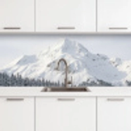Berg - Sneeuw - Winter - Natuur - Wit keuken achterwand 2 middel -3d