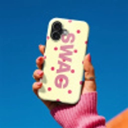 Swag - Roze - Stippen - Geel Toughcase MagSafe Apple iPhone 17 klein -Sfeer1V