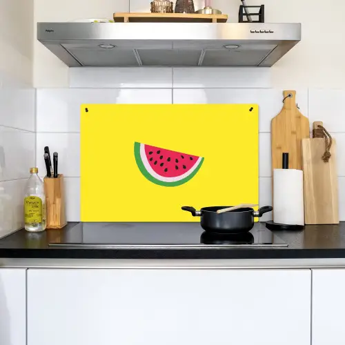 Fruit - Watermeloen - Geel Inductie beschemer met haakjes klein -sfeer2