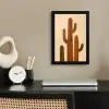 Cactus - Woestijn - Zand - Bruin fotolijst zwart zonder passe partout klein -sfeer1