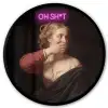Quote - Neon - vrouw Fotolijst rond zonder passe partout klein -3d