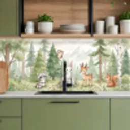 Bos - Dieren - Groen keuken achterwand 2 middel -sfeer3
