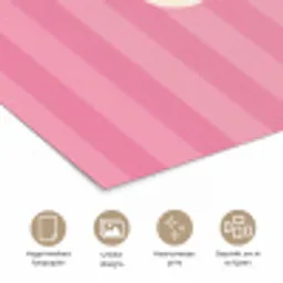 Gestreept - Roze - Chéri poster papier klein -closeup_NL