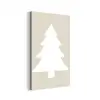 Japandi - Kerstboom - Beige - Kerstversiering aluminium wit klein -3d