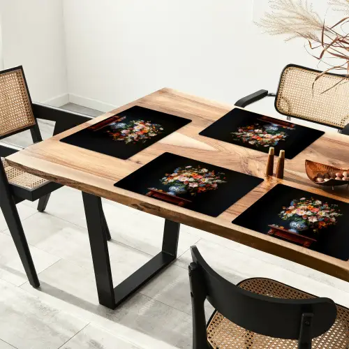 Boeket - Roze - Bloemen - Vaas Placemat vinyl groot -zzsfeer4_Kitchenyeah-website