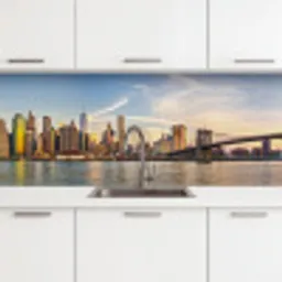 Skyline - New York - Brug - Wolkenkrabbers keuken achterwand 2 middel -3d