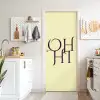 Oh hi - Geel - Monogram deurposter klein -sfeer5