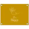 Bee Happy tuinposter los doek klein -3d