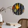 Kruiden - Lepel - Specerijen - Zwart - Keuken Wandcirkel behangsticker klein -sfeer3