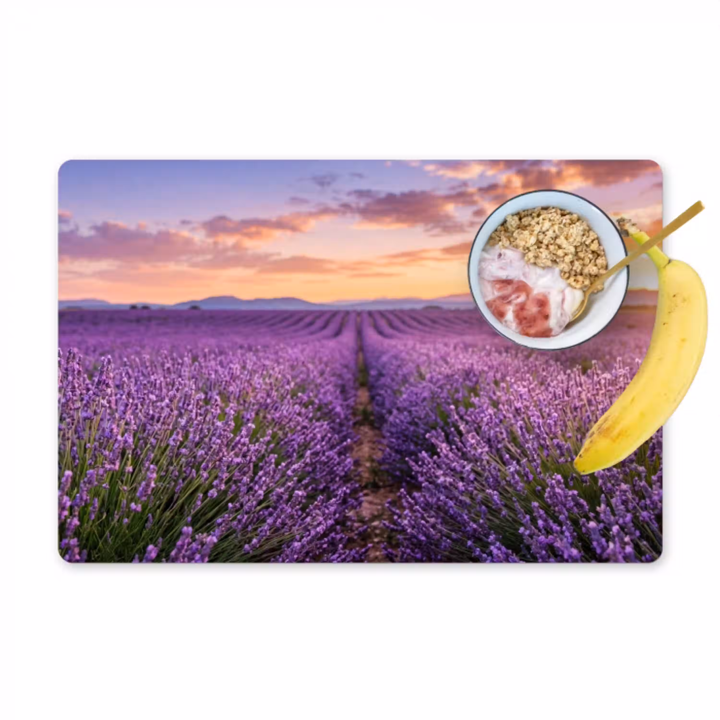 Lavendel - Veld - Natuur - Paars Placemat vinyl groot -zzzproduct_Kitchenyeah-website