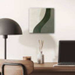 Japandi - Groen - Abstract - Modern aluminium wit klein -sfeer5